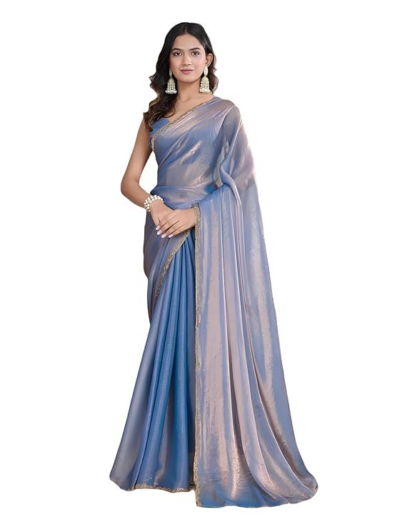 sidhidata women's soft fandy silk saree with hand work lace boarder & comes with unstitched blouse piece (chhaava) sidhidata women's soft fandy silk saree with hand work lace boarder & comes with unstitched blouse piece (chhaava)