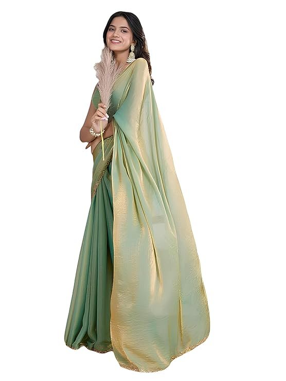 sidhidata women's soft fandy silk saree with hand work lace boarder & comes with unstitched blouse piece (chhaava) sidhidata women's soft fandy silk saree with hand work lace boarder & comes with unstitched blouse piece (chhaava)